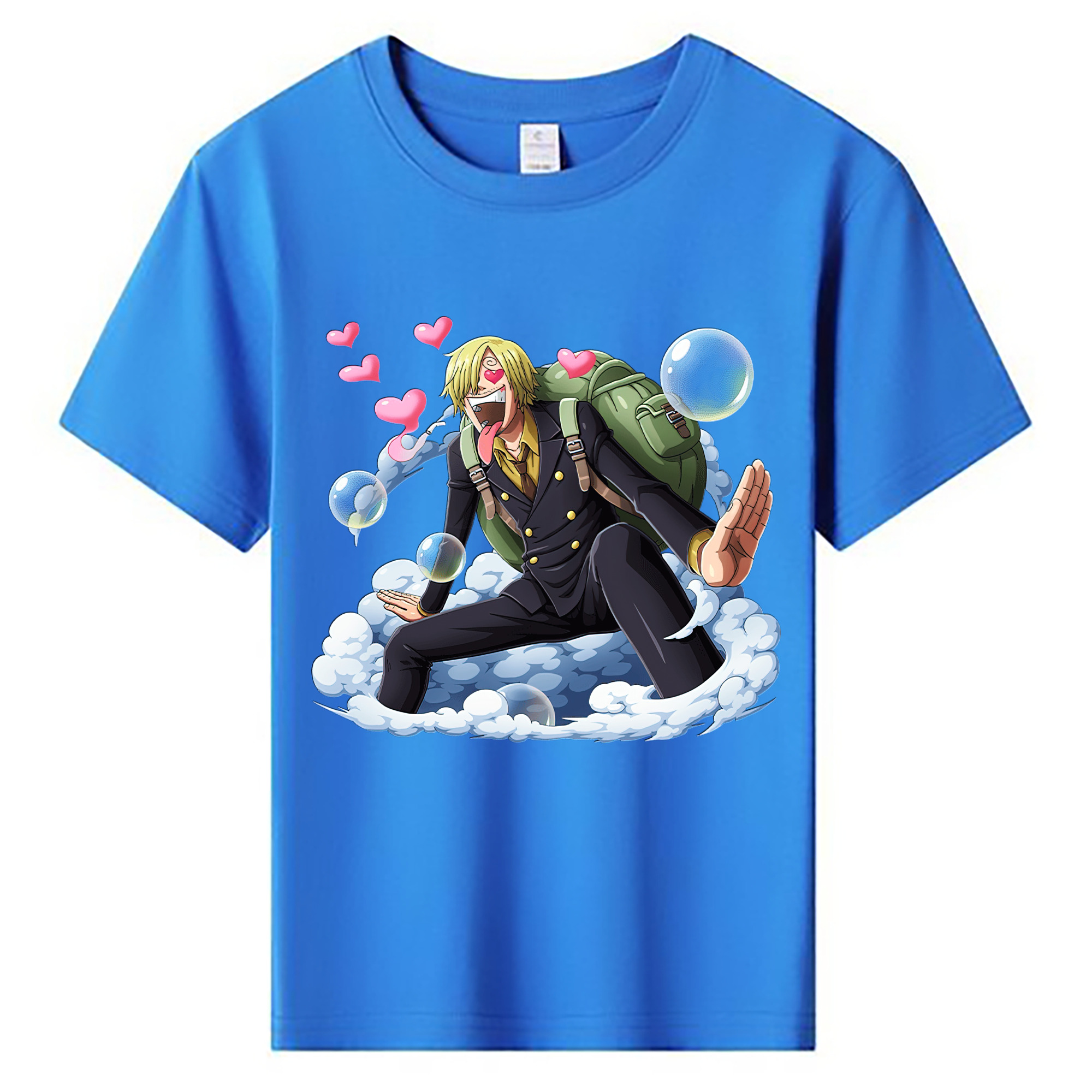 （画像用） ワンピース サンジ ONE PIECE Sanji 綿100％キッズTシャツ（フロントプリント）